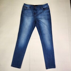 Next Premium Luxe Skinny Jeans Blue Wash Size 14L (fit 32W 29L)